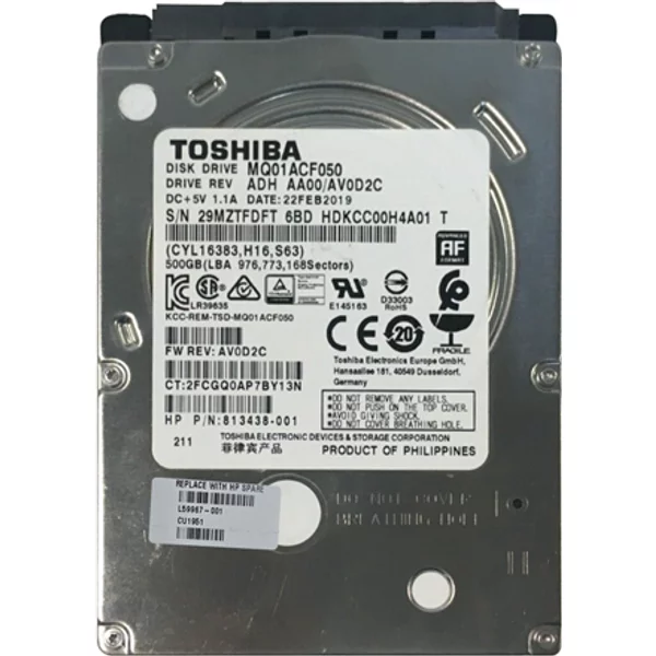HP L59967-001 | 500GB 7200RPM Sata 6Gb/S 16MB Cache 3.5-Inch Hard Drive-image