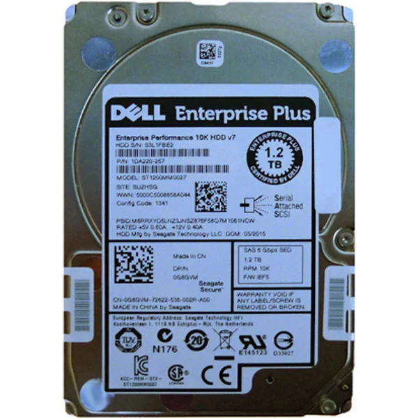 Dell 0G8GVM | 1.2TB 10000RPM SAS 6Gb/S 2.5-Inch Hard Drive-image
