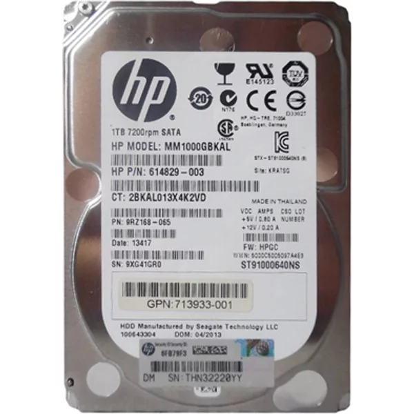 HP 713933-001 | 1TB 7200RPM Sata 6Gb/S 3.5-Inch Hard Drive-image