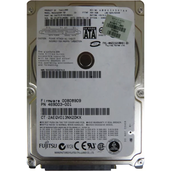 HP 511877-001 | 320GB 5400RPM Sata 3Gb/S 8MB Cache 2.5-Inch Hard Drive-image