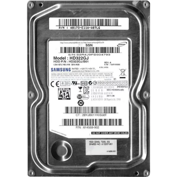 HP 614559-002 | 320GB 7200RPM Sata 3Gb/S 16MB Cache 3.5-Inch Hard Drive-image