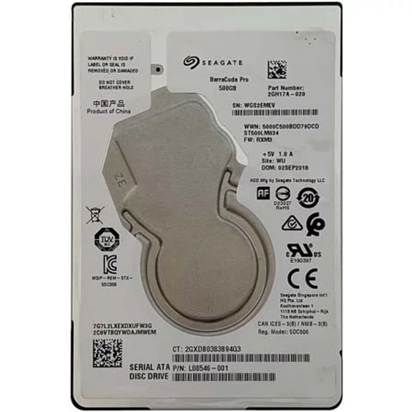 HP L08546-001 | 500GB 7200RPM Sata 6Gb/S 2.5-Inch Hard Drive-image