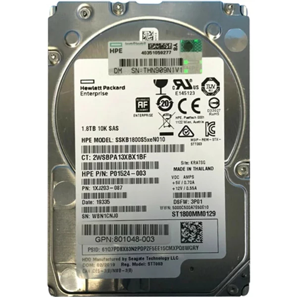 HP 801048-003 | 3Par 1.8TB 10000RPM SAS 12Gb/S 2.5-Inch Hard Drive-image