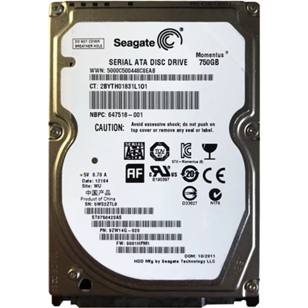 HP 647518-001 | 750GB 5400RPM Sata 3Gb/S 8MB Cache 2.5-Inch Hard Drive-image