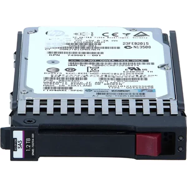 HP 730704-001 | 1.2TB 10000RPM SAS 6Gb/S Hot-Pluggable Dual Port SFF 2.5-Inch Enterprise Hard Drive For MSA/MSA2 Storage Array-image