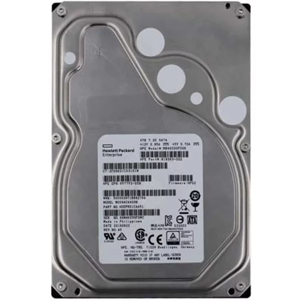 HP 657753-008 | 4TB 7200RPM Sata 6Gb/S 64MB Cache LFF 3.5-Inch Midline Hard Drive-image