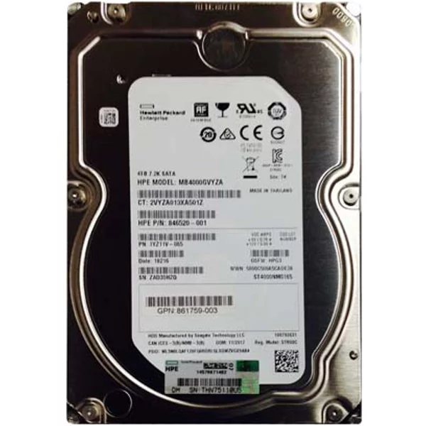 HP MB4000GVYZA | 4TB 7200RPM Sata 6Gb/S Hot-Pluggable 3.5-Inch Lpc Hard Drive For Proliant Gen8/Gen9/Gen10/Gen10+/Gen11 Servers-image