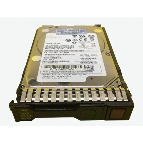 HP 846293-001 | 900GB 10000RPM SAS 12Gb/S Hot-Pluggable (512N) SFF 2.5-Inch Enterprise Hard Drive For Gen8/10 Proliant Server/Storage Array-image