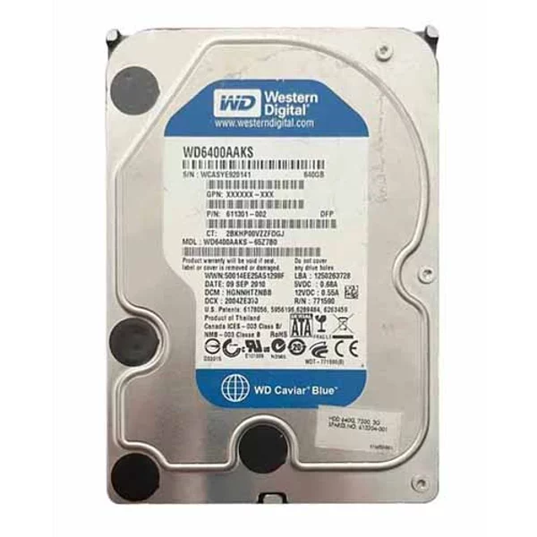 HP 611301-002 | 640GB 7200RPM Sata 3Gb/S 3.5-Inch Hard Drive-image