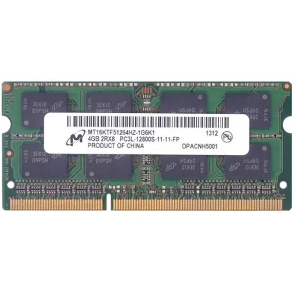 Micron MT16KTF51264HZ-1G6K1 | 4GB Ddr3-1600Mhz PC3-12800 Non-Ecc Unbuffered Sodimm CL11 2Rx8 1.35V 204-Pin Memory Module-image