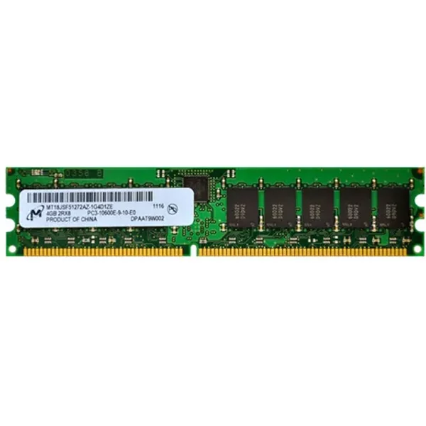 Micron MT18JSF51272AZ-1G4D1ZE | 4GB Ddr3-1333Mhz PC3-10600 Ecc Unbuffered Udimm CL9 2Rx8 1.5V 240-Pin Memory Module-image