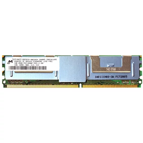 Micron MT18HTF12872FDY-80ED6D4 | 1GB Ddr2-800Mhz PC2-6400 Ecc Fully Buffered FB-DIMM CL6 2Rx8 1.8V 240-Pin Memory Module-image