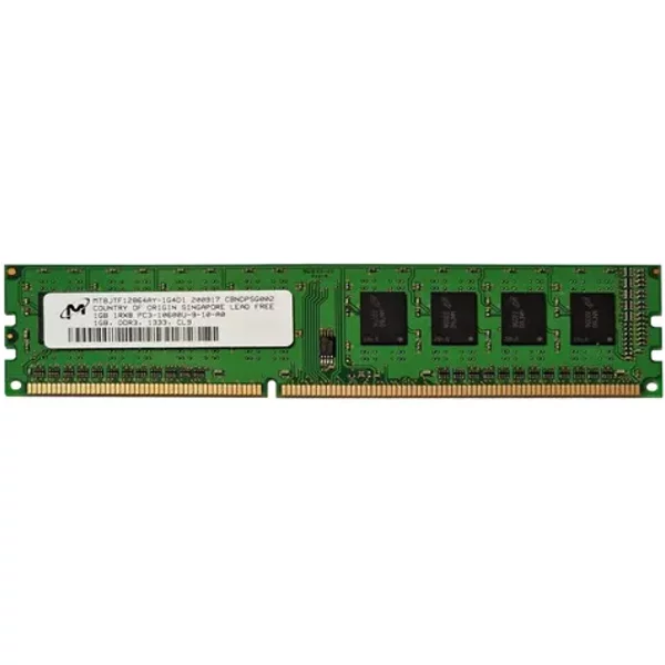 Micron MT8JTF12864AY-1G4D1 | 1GB Ddr3-1333Mhz PC3-10600 Non-Ecc Unbuffered Udimm CL9 1Rx8 1.5V 240-Pin Memory Module-image