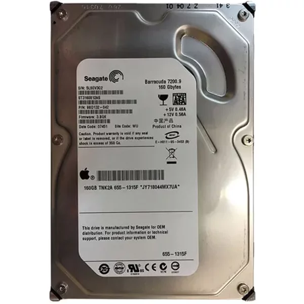 Seagate 9BD132-042 | Barracuda 7200.9 Series 160GB 7200RPM Sata 3Gb/S 8MB Cache (Rohs) 3.5-Inch Hard Drive-image