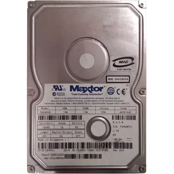 Dell 097HYJ | 20GB 7200RPM Ata/Ide 2MB Cache 3.5-Inch Hard Drive-image