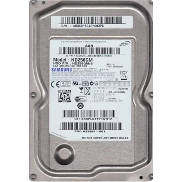 HP 633984-001 | 250GB 7200RPM Sata 6Gb/S 16MB Cache 3.5-Inch Hard Drive-image