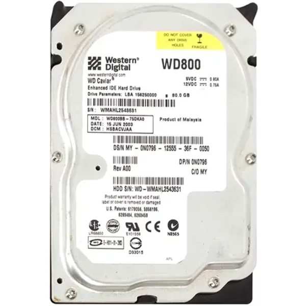 Dell N0796 | 80GB 7200RPM ATA-100 2MB Cache 3.5-Inch Hard Drive-image