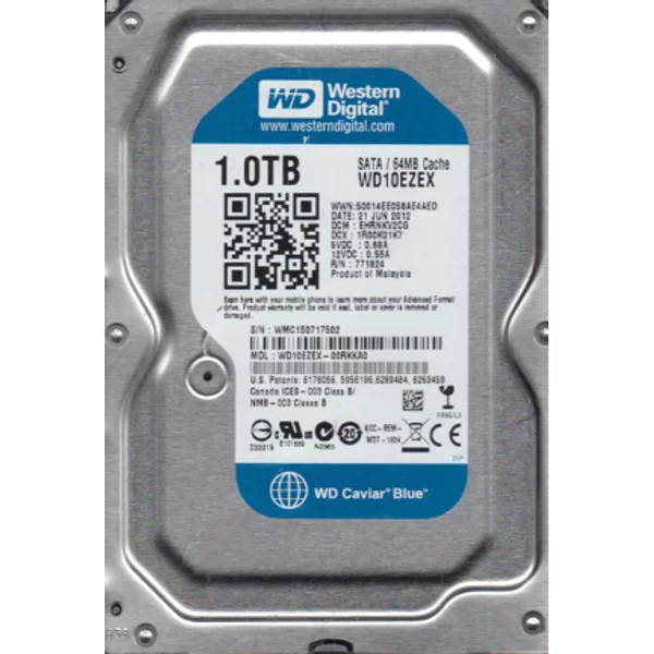 Western Digital WD10EZEX-00RKKA0 | Blue 1TB 3.5-Inch 6Gb/S Sata 7200RPM 64MB Cache Desktop Hard Drive-image