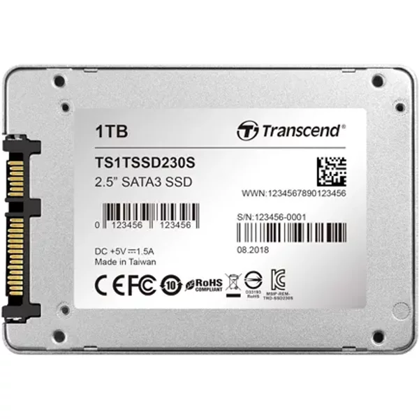 Transcend TS1TSSD230S | SSD230S 1TB Triple-Level-Cell Sata 6Gb/S 2.5-Inch Solid State Drive-image