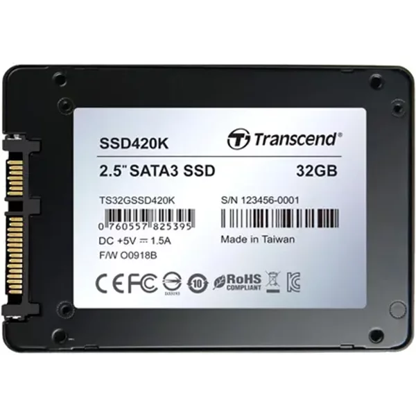 Transcend TS32GSSD420K | SSD420K 32GB Multi-Level Cell Sata 6Gb/S 2.5-Inch Solid State Drive-image