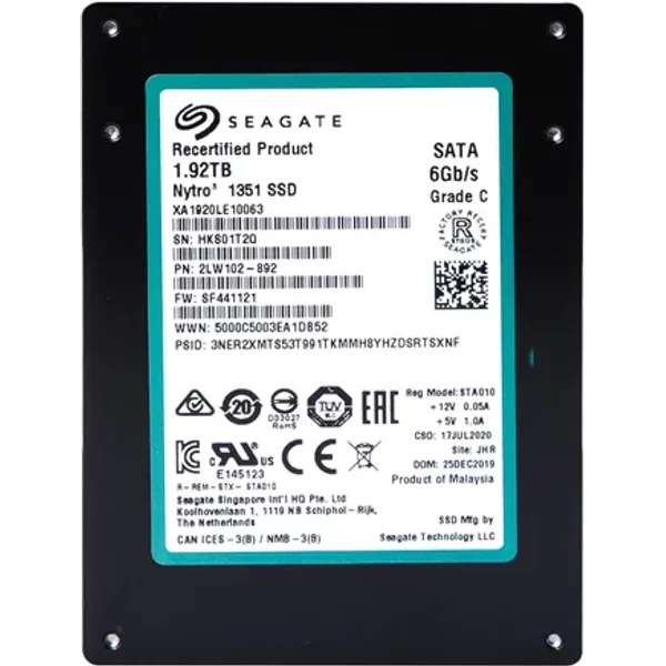 Seagate XA1920LE10063 | Nytro 1351 1.92TB Triple-Level Cell Sata 6Gb/S 2.5-Inch Solid State Drive-image