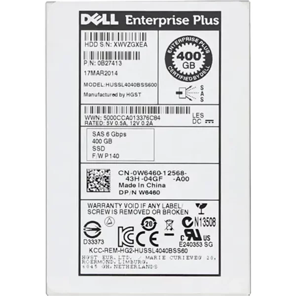 Hitachi 0B27413 | 400GB Slc Sas 6Gb/S 2.5-Inch Solid State Drive-image