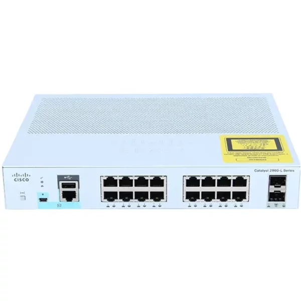 Cisco WS-C2960L-16PS-LL | Catalyst 2960L Series 2960L-16PS 16 X Poe+ Ports 10/100/1000Base-T + 2 X Sfp Ports Layer 2 Managed 1U Rack-Mountable Gigabit Ethernet Network Switch-image