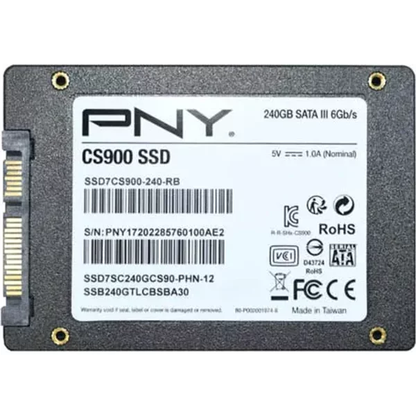 Pny SSD7CS900-240-RB | CS900 Series 240GB Sata 6Gb/S 3D Nand 2.5-Inch Solid State Drive-image