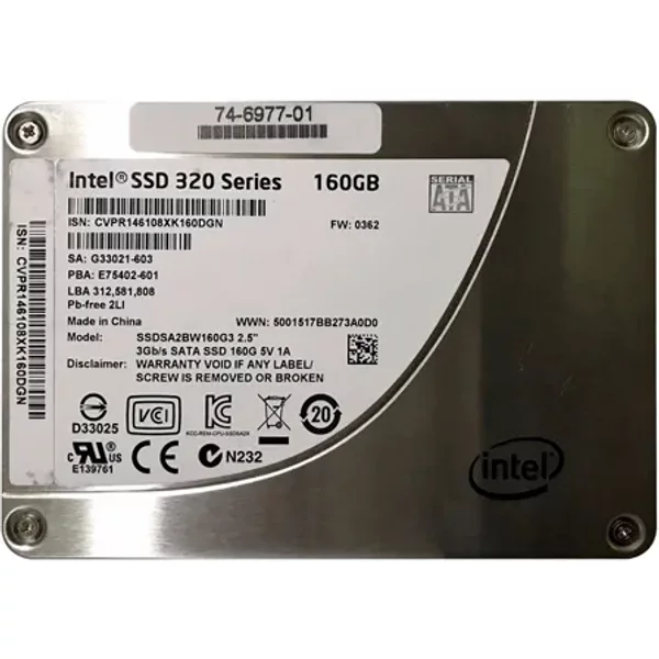 Intel SSDSA2BW160G3 | 320 160GB Multi-Level Cell Sata 3Gb/S 2.5-Inch Solid State Drive-image