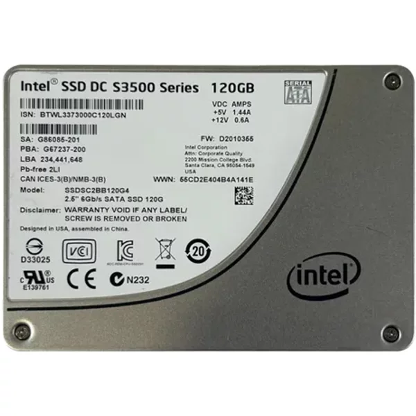 Intel SSDSC2BB120G401 | Dc S3500 120GB Multi-Level Cell Sata 6Gb/S 2.5-Inch Solid State Drive-image