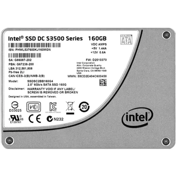 Intel SSDSC2BB160G401 | Dc S3500 160GB Multi-Level Cell Sata 6Gb/S 2.5-Inch Solid State Drive-image