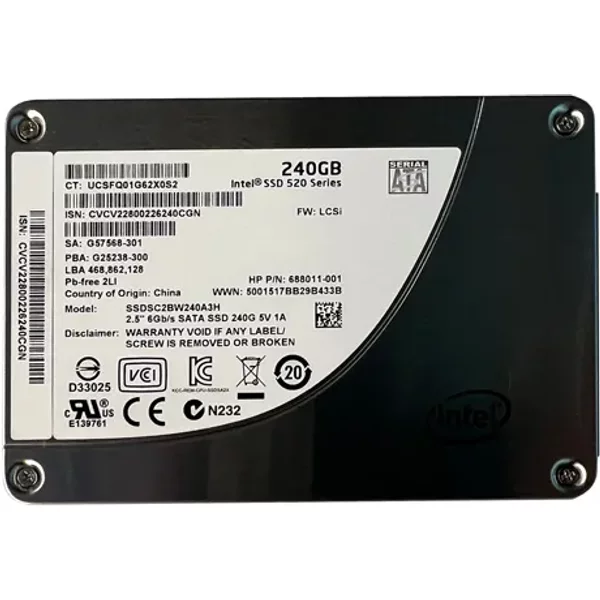 Intel SSDSC2BW240A3H | 520 240GB Multi-Level Cell Sata 6Gb/S 2.5-Inch Solid State Drive-image