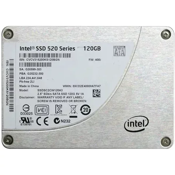 Intel SSDSC2CW120A3 | 520 Series 120GB Multi-Level Cell Sata 6Gb/S 2.5-Inch Solid State Drive-image