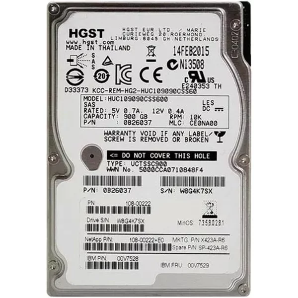 Netapp X423A-R6 | 900GB 10000RPM SAS 6Gb/S 2.5-Inch Hard Drive-image