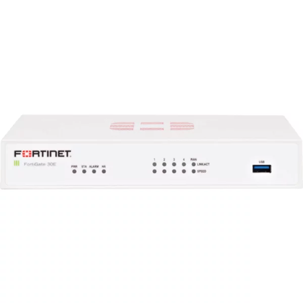 Fortinet FG-30E-BDL | Fortigate 30E 5 X Ports Ge RJ-45 + 1 X Port Wan + 4 X Ports Ge RJ-45 Switch 1U Managed Network Security/Firewall Appliance-image