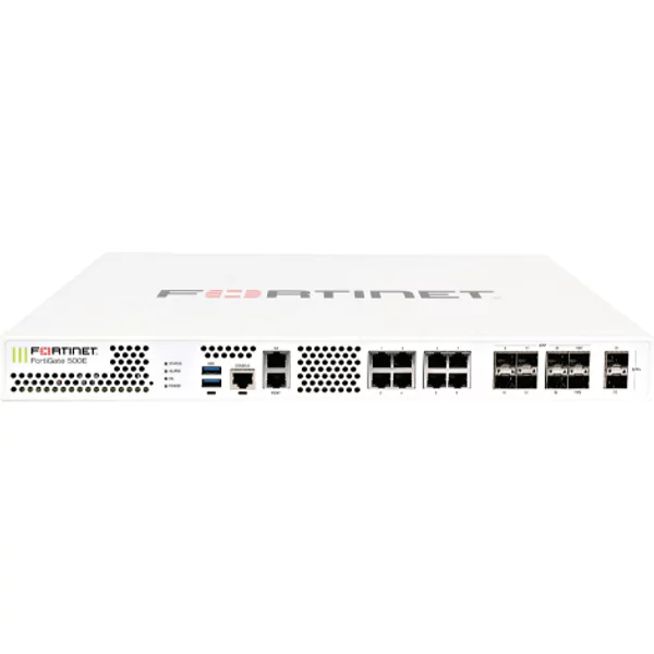 Fortinet FG-500E-BDL-900-36 | 500E + 8 X Port + 8 X RJ45 1000Base-X Ge + 2 X Sfp+ 1U H+ 8X5 With Fc & Fg Firewall-image