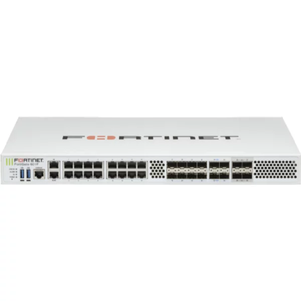 Fortinet FG-601F | Fortigate 600F Series 16 X Ports 1000Base-T + 8 X Ports Sfp + 4 X Ports SFP28 + 4 X Ports Sfp+ 1U Rack-Mountable Network Security Firewall-image