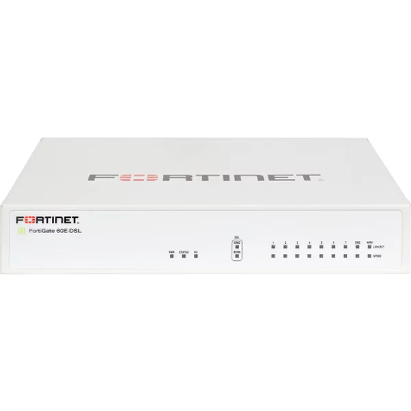Fortinet FG-60E-DSL-BDL-950-60 | Fortigate 60E-DSL 9 X Ports Ge RJ-45 + 7 X Ports Internal + 1 X Port Wan + 1 X Port Dmz Managed Network Security/Firewall Appliance With 5Y 24X7 Fc-image