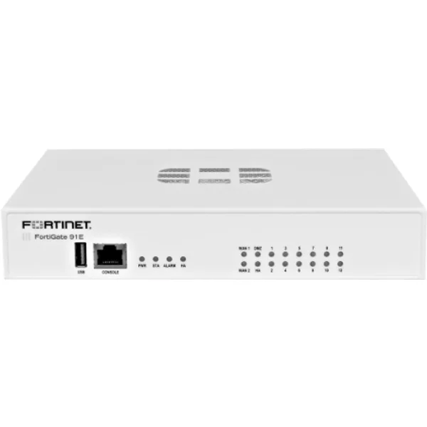 Fortinet FG-91E-BDL-USG-874-12 | Fortigate 91E 14Xport 1000Base-T Ge 14 X RJ-45 Firewall Appliance-image