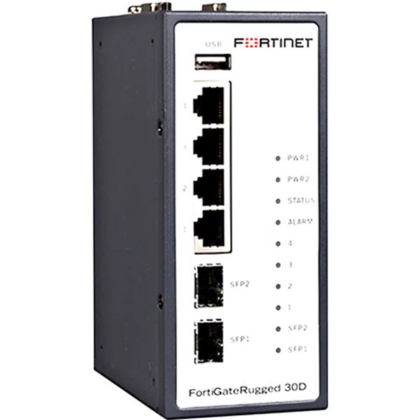 Fortinet FGR-30D | Fortigate Rugged Series 4 X Ports 10/100/1000Base-T + 2 X Ports Sfp + 2 X Serial Ports DB-9 Network Security Firewall-image