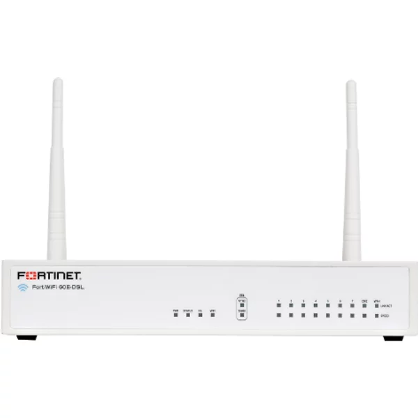 Fortinet FWF-60E-DSL-BDL-900-60 | Fortiwifi 60E-DSL-A 9 X Ports Ge RJ-45 + 7 X Ports Internal + 1 X Port Wan + 1 X Port Dmz Managed Network Security/Firewall Appliance With 5Y 8X5 Fc-image