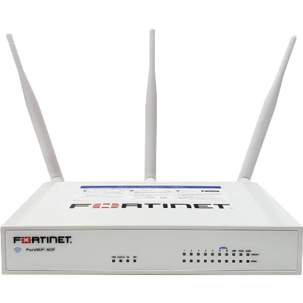 Fortinet FWF-60F-E | FortiWifi 60F 2 x GE RJ45 WAN Ports + 1 x GE RJ45 DMZ Port + 2 x GE RJ45 FortiLink Ports + 5 x GE RJ45 Internal Ports Network Security Firewall Appliance