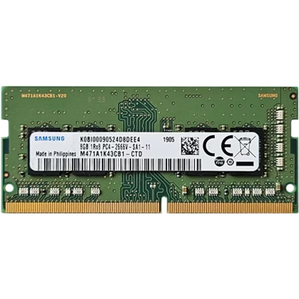 Samsung M471A1K43CB1-CTD | 8GB Ddr4-2666Mhz PC4-21300 Non-Ecc Unbuffered Sodimm CL19 1Rx8 1.2V 260-Pin Memory Module-image