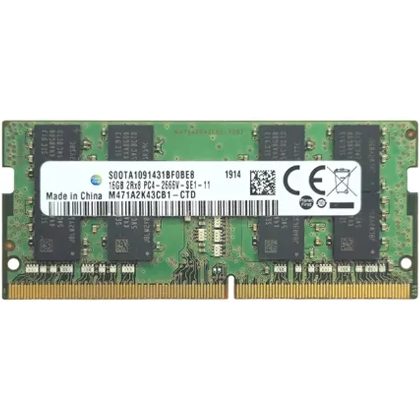 Samsung M471A2K43CB1-CTD | 16GB Ddr4-2666Mhz PC4-21300 Non-Ecc Unbuffered Sodimm CL19 2Rx8 1.2V 260-Pin Memory Module-image