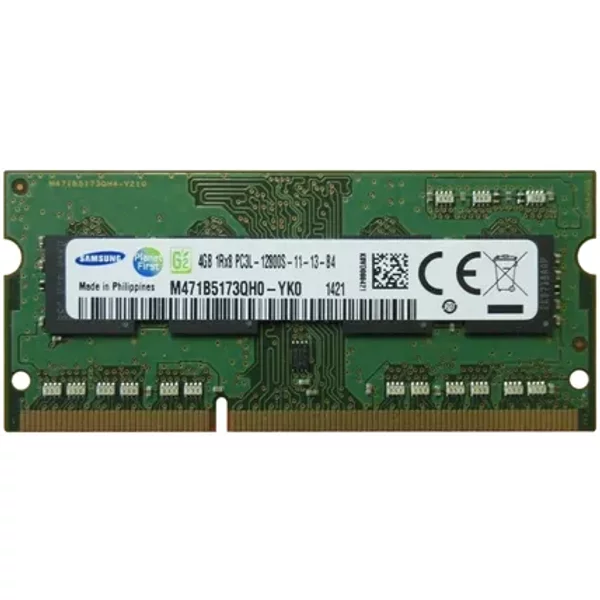Samsung M471B5173QH0-YK0 | 4GB Ddr3-1600Mhz PC3-12800 Non-Ecc Unbuffered Sodimm CL11 1Rx8 1.35V 204-Pin Memory Module-image