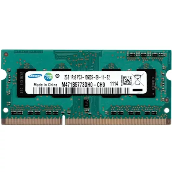 Samsung M471B5773DHO-CH9 | 2GB Ddr3-1333Mhz PC3-10600 Non-Ecc Unbuffered Sodimm CL9 1Rx8 1.5V 204-Pin Memory Module-image