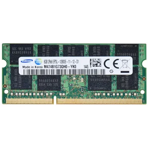 Samsung M474B1G73QH0-YK0 | 8GB Ddr3-1600Mhz PC3-12800 Ecc Unbuffered Sodimm CL11 2Rx8 1.35V 204-Pin Memory Module-image