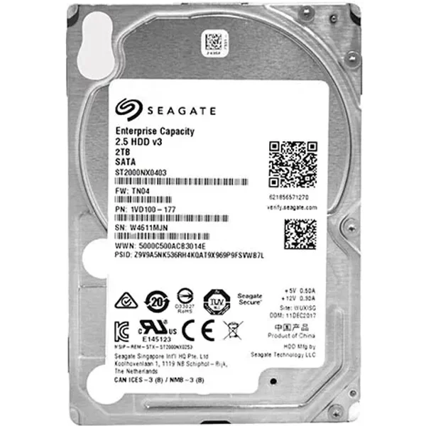 Seagate ST2000NX0403 | Exos 7E2000 2TB 7200RPM Sata 6Gb/S 128MB Cache 512N 2.5-Inch Hard Drive-image