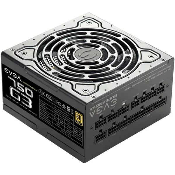 Evga 220-G3-0750-X1 | Supernova 750-Watts 100-240V Ac 80-Plus Gold 24-Pin Atx Fully Modular Power Supply-image