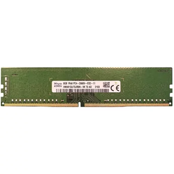 Hynix HMA81GU7DJR8N-VKT0 | 8GB Ddr4-2666Mhz PC4-21300 Ecc Unbuffered Udimm CL19 1Rx8 1.2V 288-Pin Memory Module-image